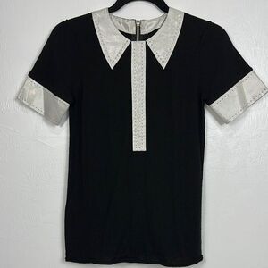 Marc By Marc Jacobs Cashmere Blend Collared Short Sleeve Sweater Size XS